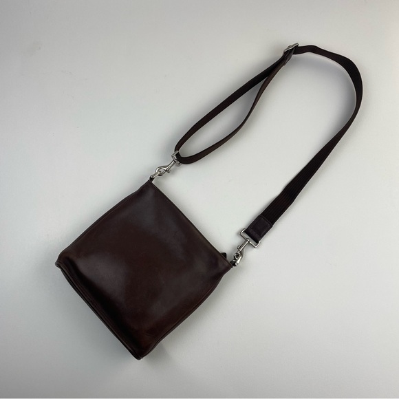 Vintage Coach Crossbody Slim Saddle Bag Brown - Picture 1 of 15